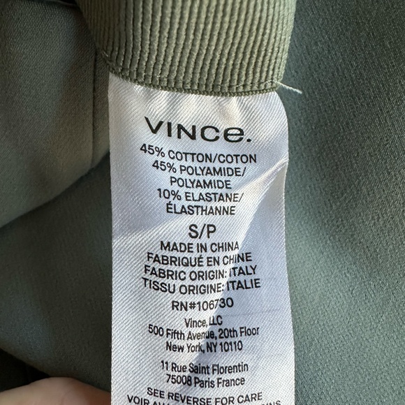 NWOT Vince Side Zip, High Waist Crop Legging with Straight Leg - SZ S - Picture 7 of 7